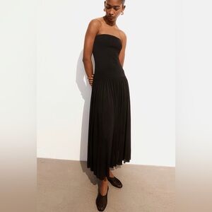 H&M Edition Bandeau pleated dress